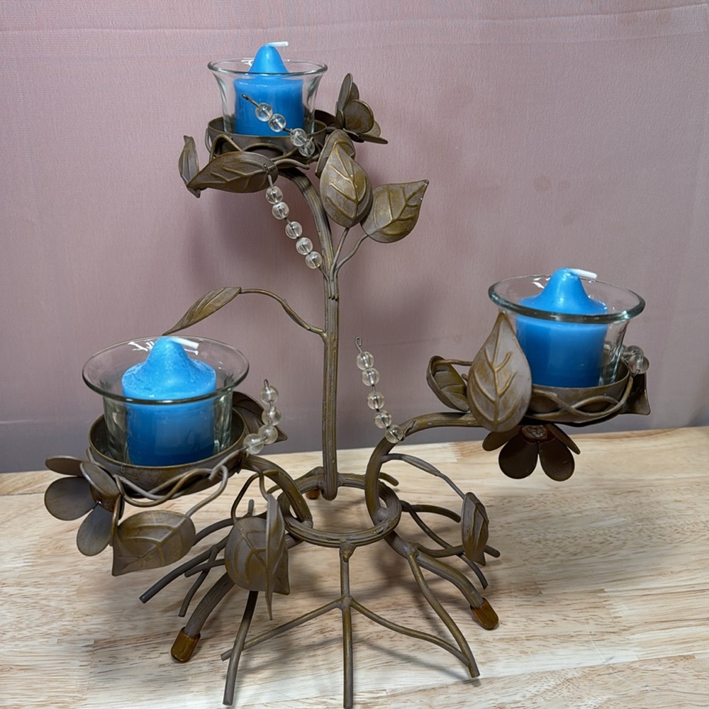 PartyLite Vintage Rustic Bird Nest tealight/votive  holder - Picture 6 of 11